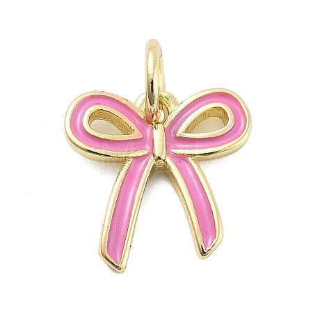 Brass Enamel Charms KK-H206-15G-03-1