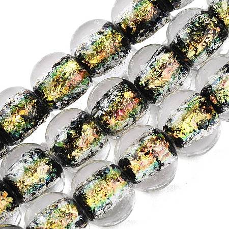 Handmade Foil Glass Beads Strands FOIL-Q002-01A-04-1