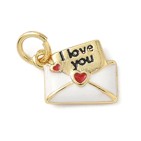 Brass Enamel Charms KK-A273-08G-01-1
