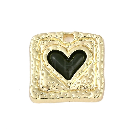 Rack Plating Alloy Enamel Pendants PALLOY-P309-04G-04-1