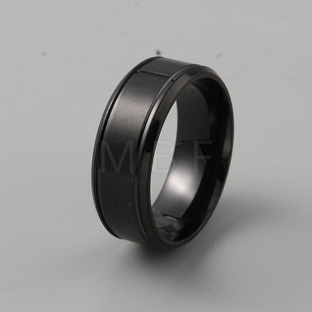 201 Stainless Steel Plain Band Ring for Men RJEW-WH0011-13B-1