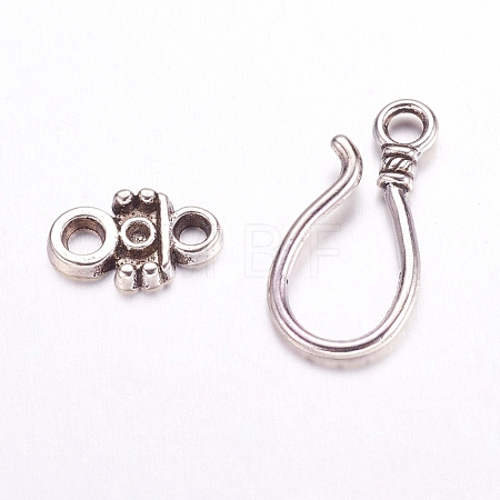 Tibetan Style Hook and Eye Clasps X-LF1278Y-NF-1
