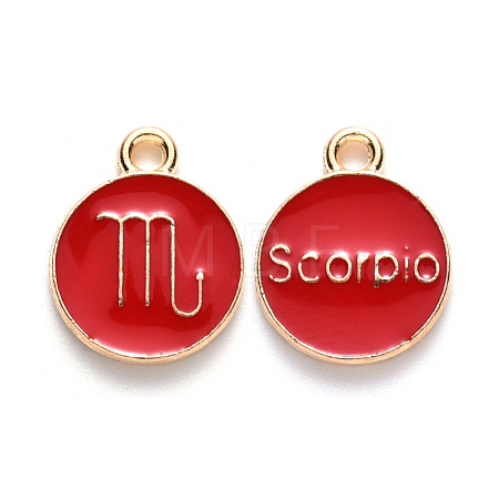 Alloy Enamel Pendants X-ENAM-S124-01B-07L-1
