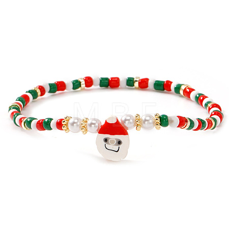 Christmas Acrylic Beads Stretch Bracelets QX4351-2-1