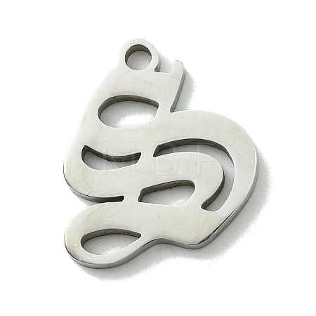 Non-Tarnish 201 Stainless Steel Pendants STAS-B055-01P-S-1