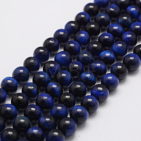 Natural Tiger Eye Bead Strands G-P230-08-B-10mm-1
