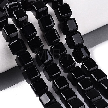 Natural Black Onyx Beads Strands G-Q608-10A-1
