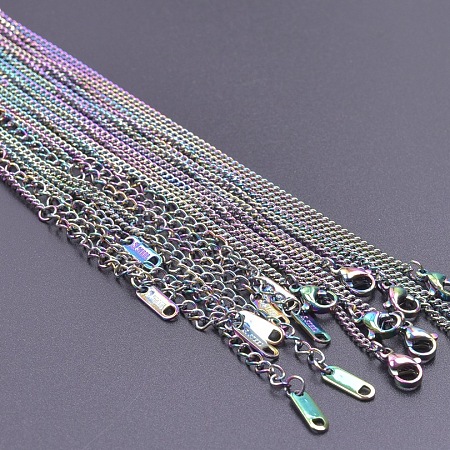 2.2mm 304 Stainless Steel Twisted Chain Necklaces UT6416-5-1