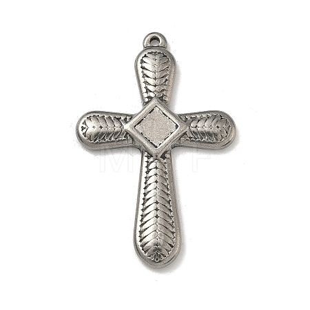304 Stainless Steel Pendants STAS-P449-03B-P-1