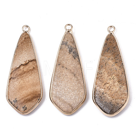 Natural Picasso Jasper Pendants G-S359-108B-1