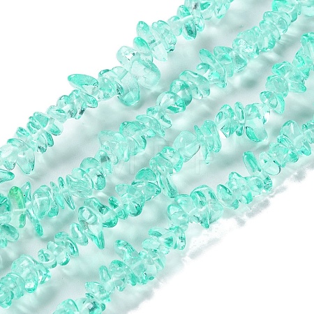 Spray Painted Transparent Glass Beads Strands GLAA-P060-01A-08-1