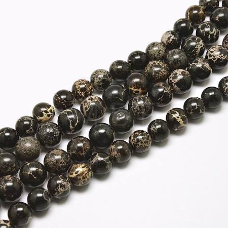 Round Natural Imperial Jasper Beads X-G-I122-6mm-11-1