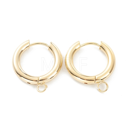 201 Stainless Steel Huggie Hoop Earring Findings STAS-P283-01E-G-1