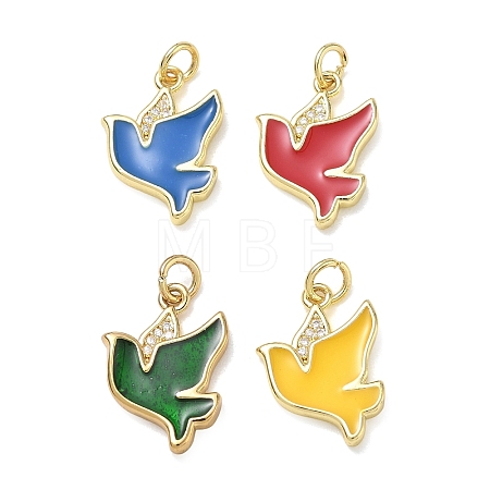 Brass with Crystal Rhinestone & Enamel Pendants RB-CBA6830-02G-1