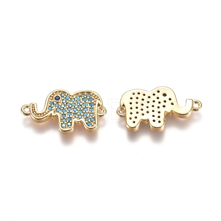 Brass Micro Pave Cubic Zirconia Normal Links ZIRC-K081-93G-01-1