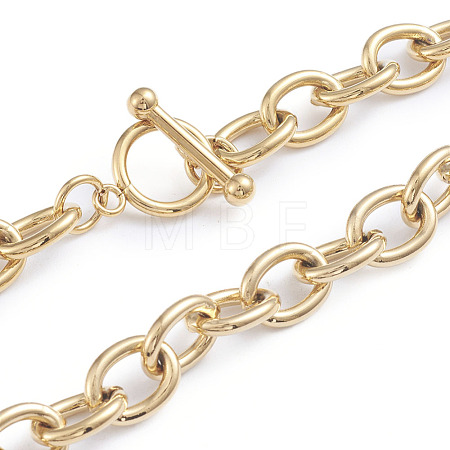 304 Stainless Steel Cable Chains Necklaces X-NJEW-L173-010-G-1