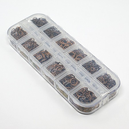 1 Box Brass Open Jump Rings KK-X0059-R-NF-B-1