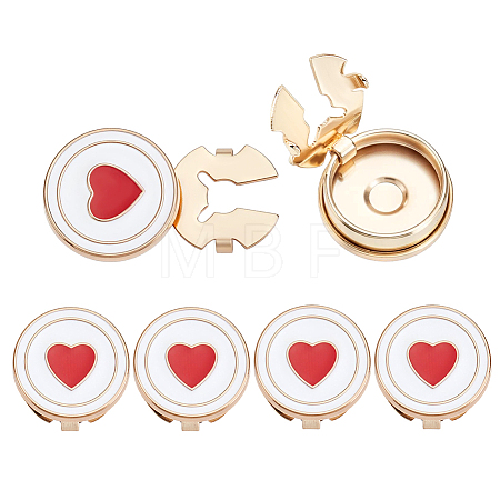 6Pcs Zinc Alloy Cufflinks BUTT-ME0001-50A-02-1