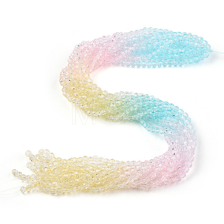 Transparent Glass Beads Strands X-GLAA-E036-07A-1