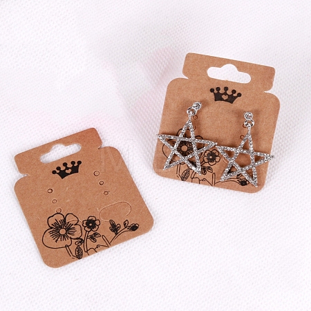 Kraft Paper Earring Display Cards CDIS-D005-02-1
