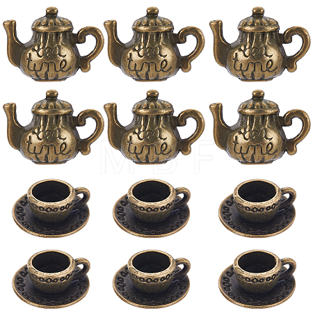 40Pcs 2 Styles Tibetan Style Alloy Pendants TIBE-SC0001-90-1