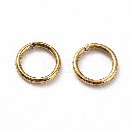 Ion Plating(IP) 304 Stainless Steel Open Jump Rings STAS-R060-5x0.7-G-1
