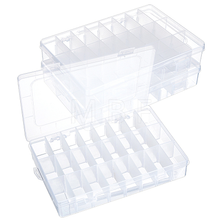 24 Grids Plastic Bead Storage Containers CON-WH0086-053B-1