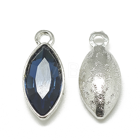Alloy Glass Pendants PALLOY-T041-7x15mm-13-1