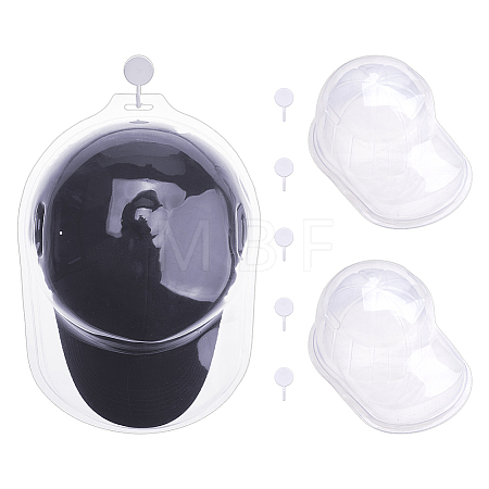 3Pcs Plastic Half Hat Stay Baseball Cap Holder AJEW-FH0009-30-1