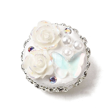 Handmade Polymer Clay Rhinestone Beads CLAY-Z005-03B-1