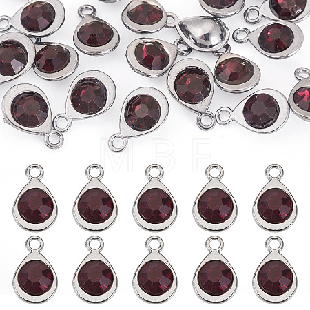 20Pcs Faceted Glass Charms RGLA-TADJ0001-01E-1