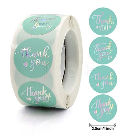 1 Inch Word Thank You Self Adhesive Paper Stickers X-DIY-M023-01-1