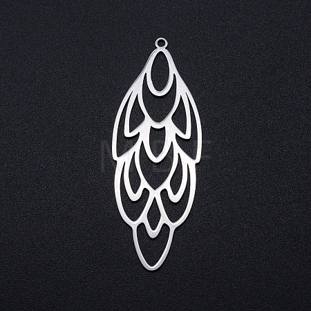 Tarnish Resistant 201 Stainless Steel Big Filigree Pendants STAS-T049-T698-1-1