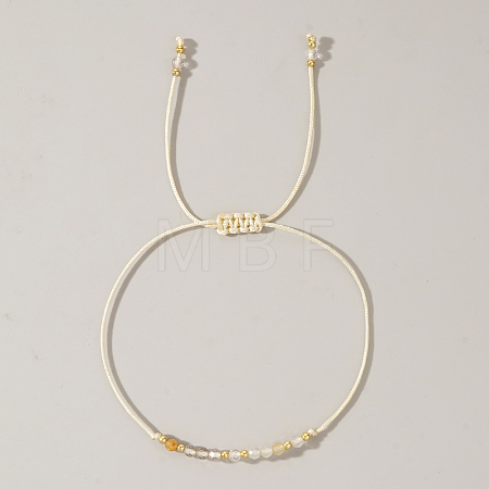 Natural Birthstone Braided Bead Bracelets for Women VA8051-11-1