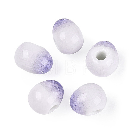 Handmade Porcelain Crackle Beads PORC-Q006-12B-1