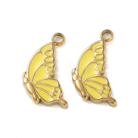 304 Stainless Steel with Enamel Charms STAS-L022-400G-03-1