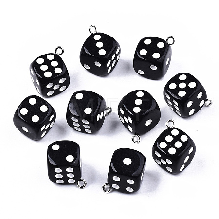 Opaque Epoxy Resin Pendants X-CRES-N025-12A-B01-1