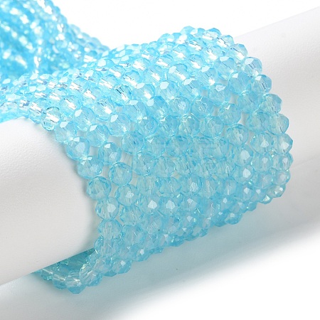 Baking Paint Transparent Glass Beads Strands DGLA-A034-J4MM-D08-1