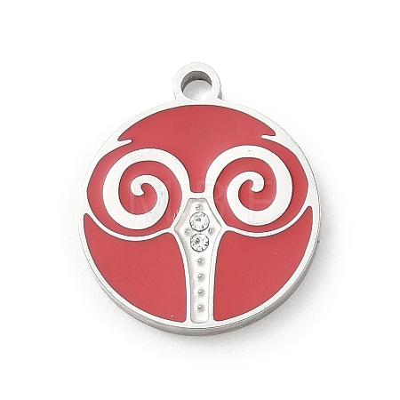 Twelve Constellations 304 Stainless Steel Enamel Pendants SA-CBAAE04-01P-11-1