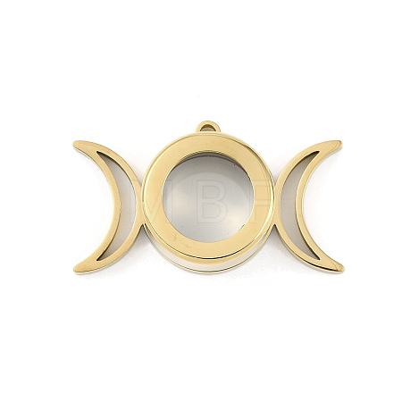 Ion Plating(IP) 304 Stainless Stee Locket Pendants STAS-S132-14G-02-1