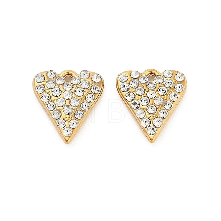 304 Stainless Steel Crystal Rhinestone Pendant STAS-U047-21G-1