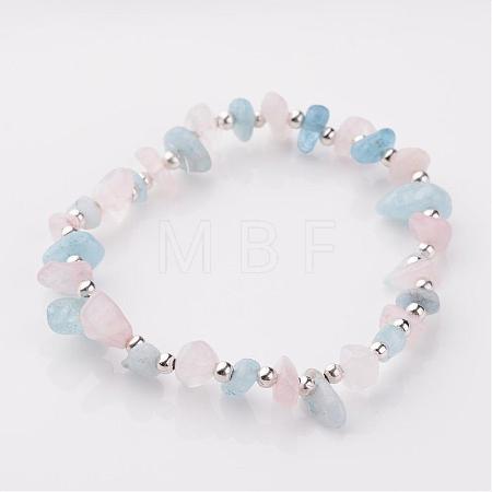 Gemstone Stretch Bracelets BJEW-JB02414-05-1