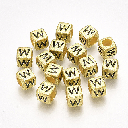 Acrylic Beads PB43C9308-G-W-1