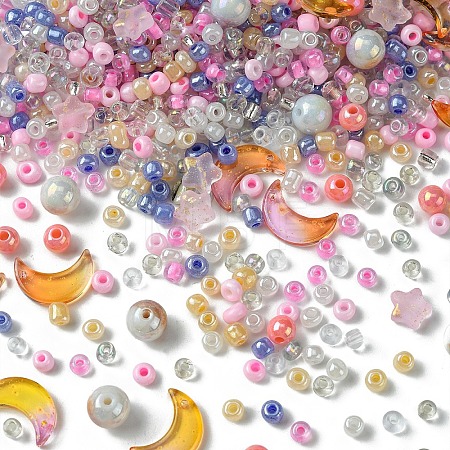 DIY Moon & Star Jewelry Making Findings Kits GLAA-YW0003-42A-1