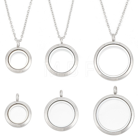 DIY Blank Floating Charm Necklace Making Kit DIY-DR0001-18-1