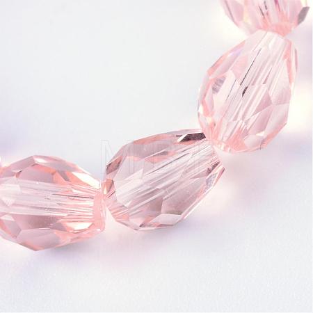Transparent Glass Bead Strands GLAA-R024-6x8mm-08-1