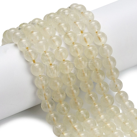 Natural Lemon Quartz(Heated) Beads Strands G-L642-B13-8mm-1