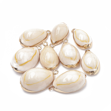 Cowrie Shell Pendants SSHEL-T004-02-1