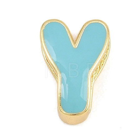 Brass Enamel Beads KK-CBA3FD6-08Y-G-1