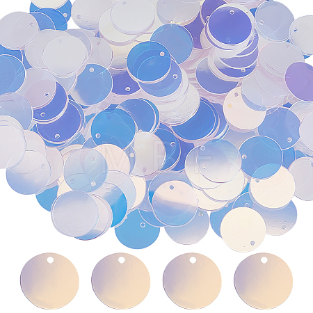 420Pcs Iridescent PVC Paillette/Sequins Pendants PVC-WR0001-04-1
